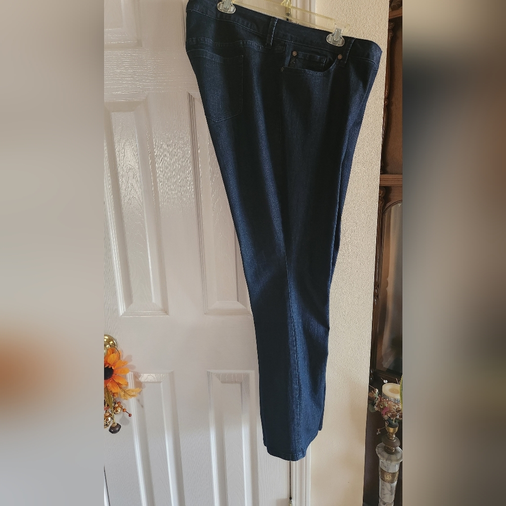 Torrid Trousers, 0317, women's, slim boot jeans, dark wash, casual, Sz 20R - Picture 4 of 15